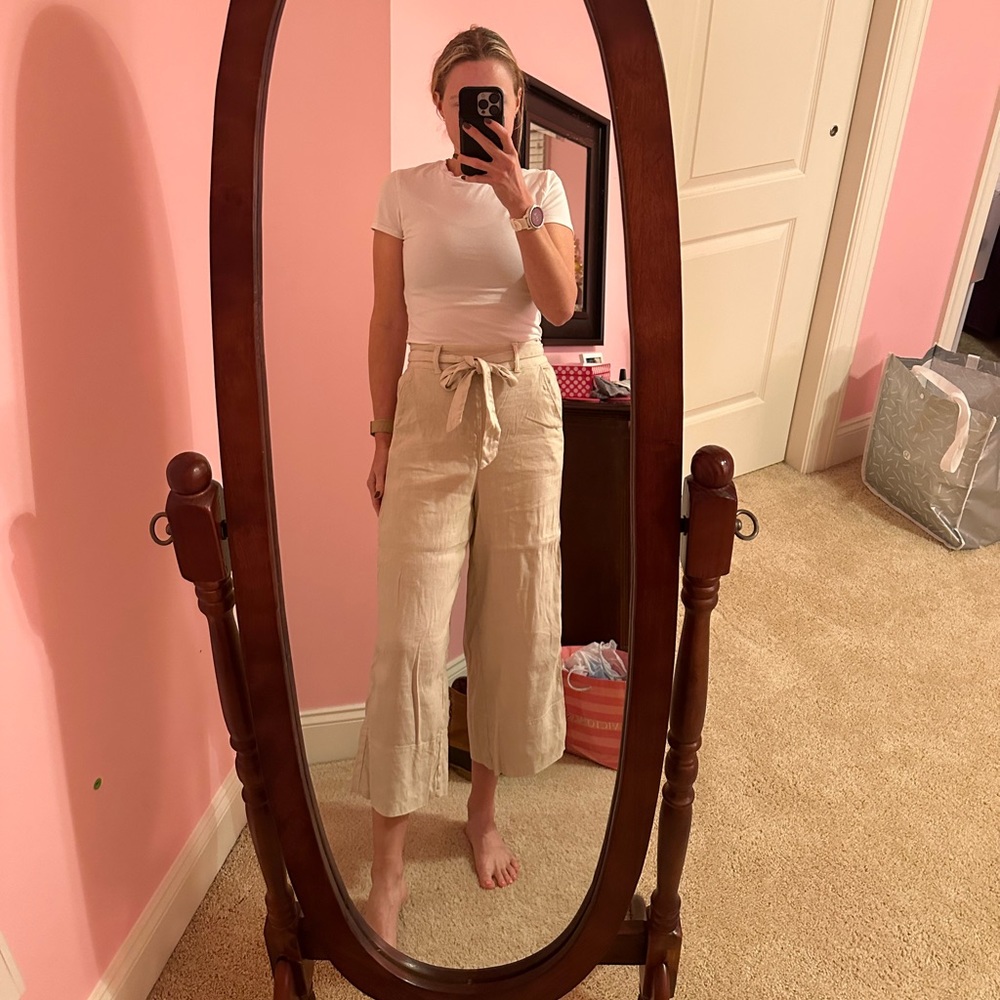 Splendid Linen Tie Waist Pants